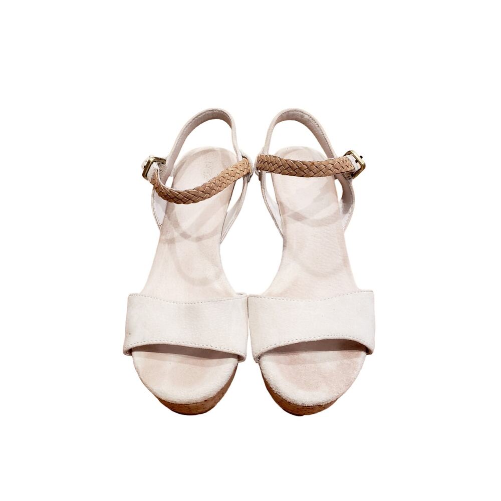 UGG D'Alessio Platform Wedge Sandals Tan Suede Size 10 - Picture 2 of 7